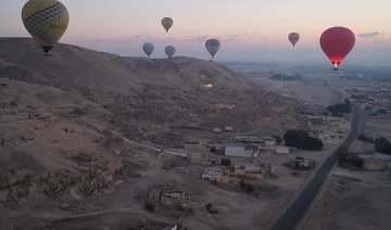 Balloons carrying tourists take off above the west bank of the Nile river in Egypt鈥檚 southern city of Luxor. (File/AFP)